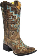 TN BRONZE / TURQUOISE SQ. TOE E1052