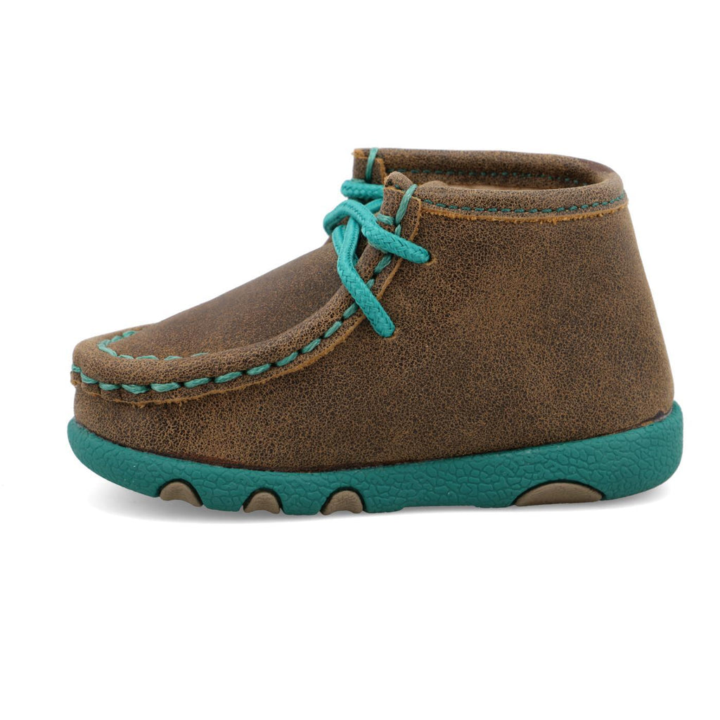 INFANT DRIVING MOCCASINS - BOMBER/TURQ ICA0008