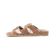 FALLING FEATHER SANDALS IN DARK BROWN
