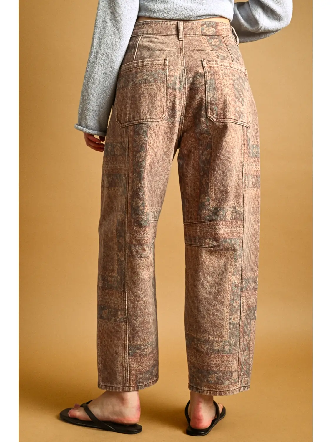 Printed Barrel Pants