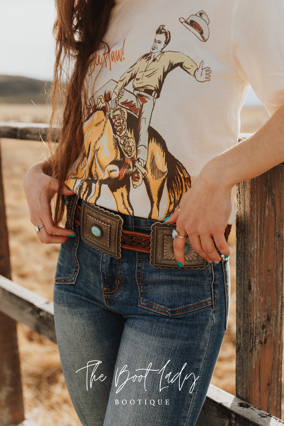 YEEHAW COWBOY GRAPHIC T SHIRT