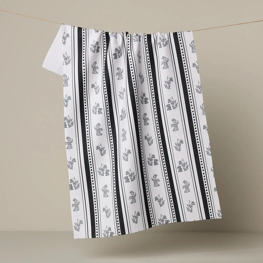 Bunny Dots Stripe Tea Towel
