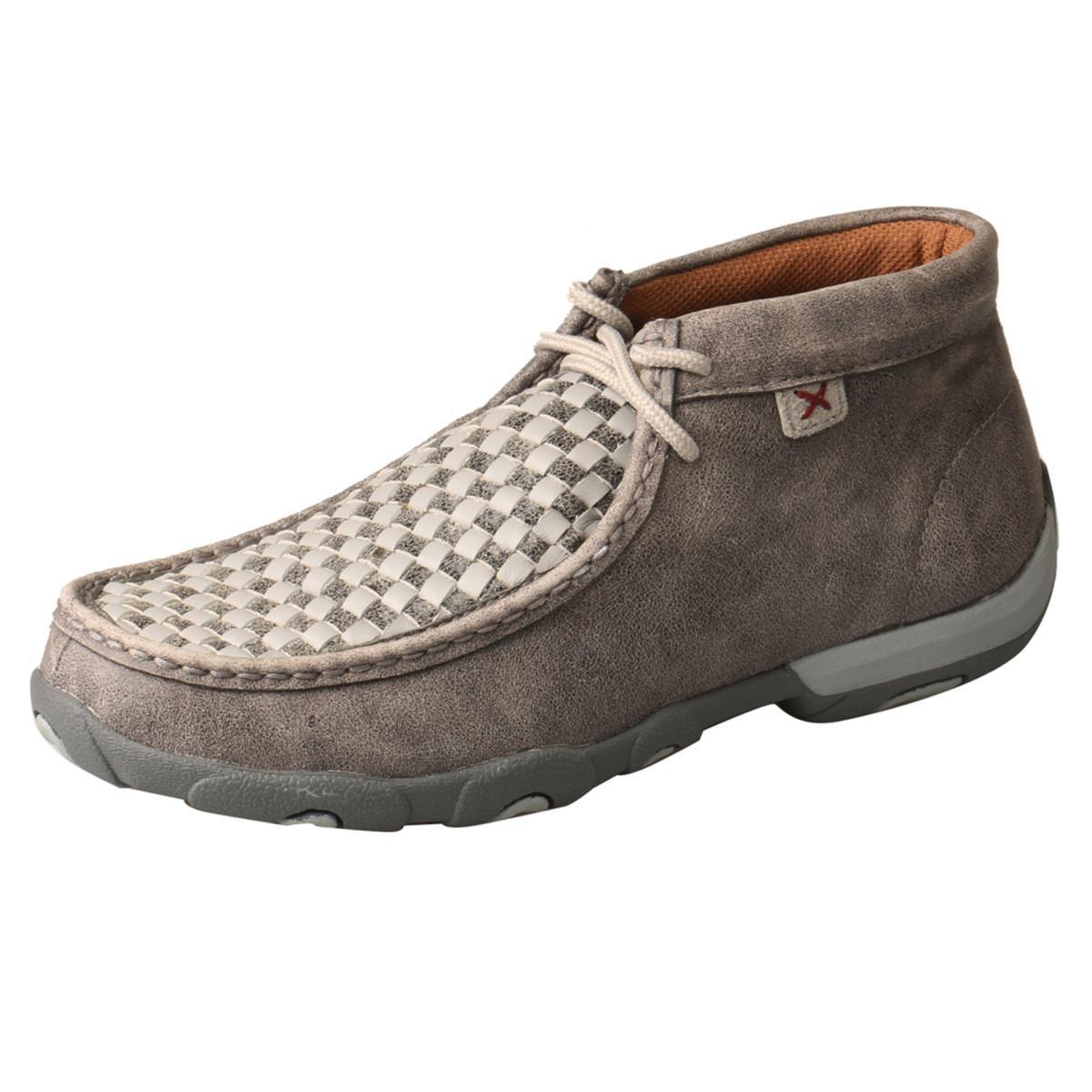 WOMENS DRIVING MOCCASINS - GREY/CHECK WDM0108