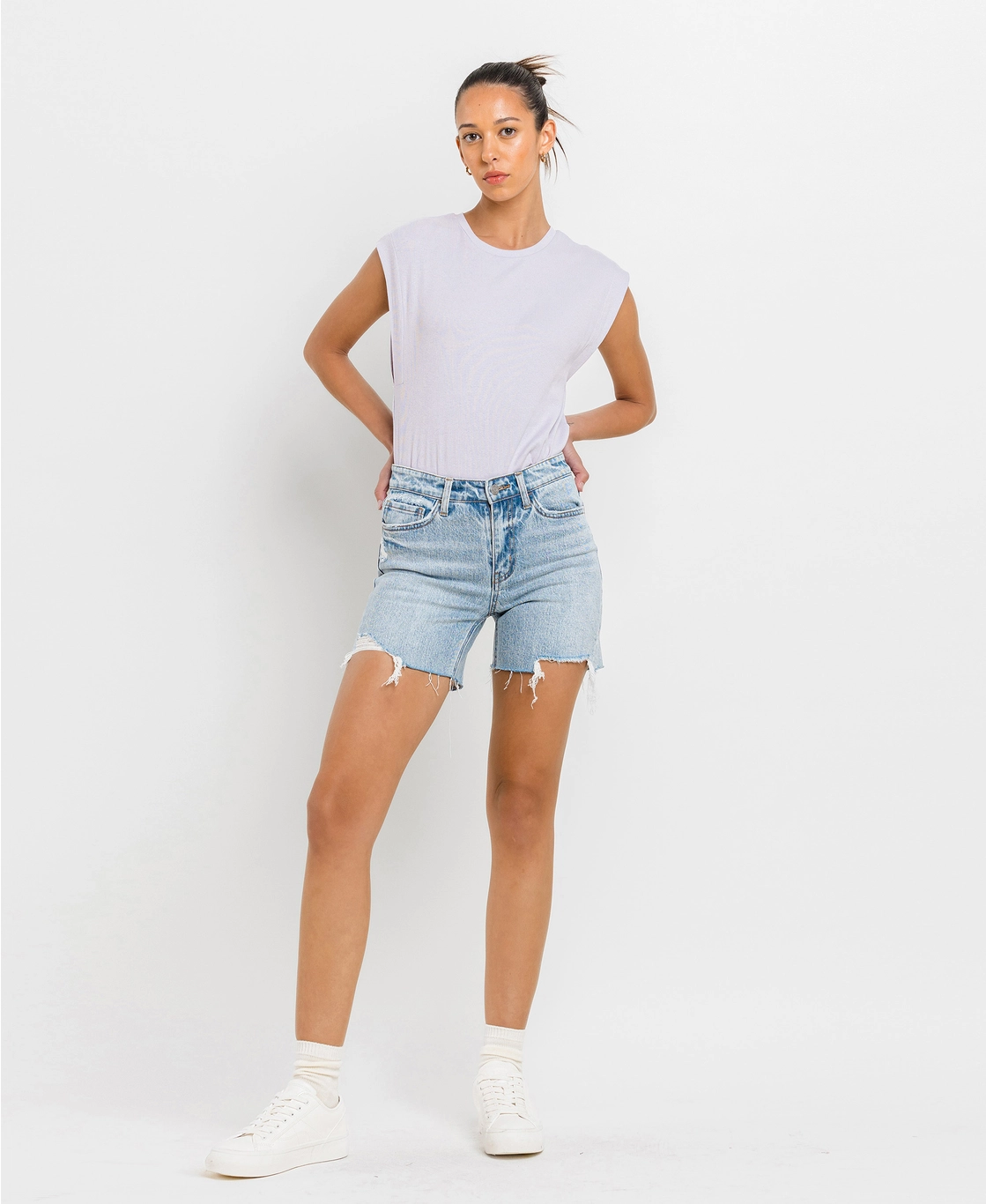 High Rise Midi Shorts | Double Trouble