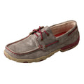 WOMENS BOAT DRIVING MOCCASINS - GREY/BERRY WDM0121