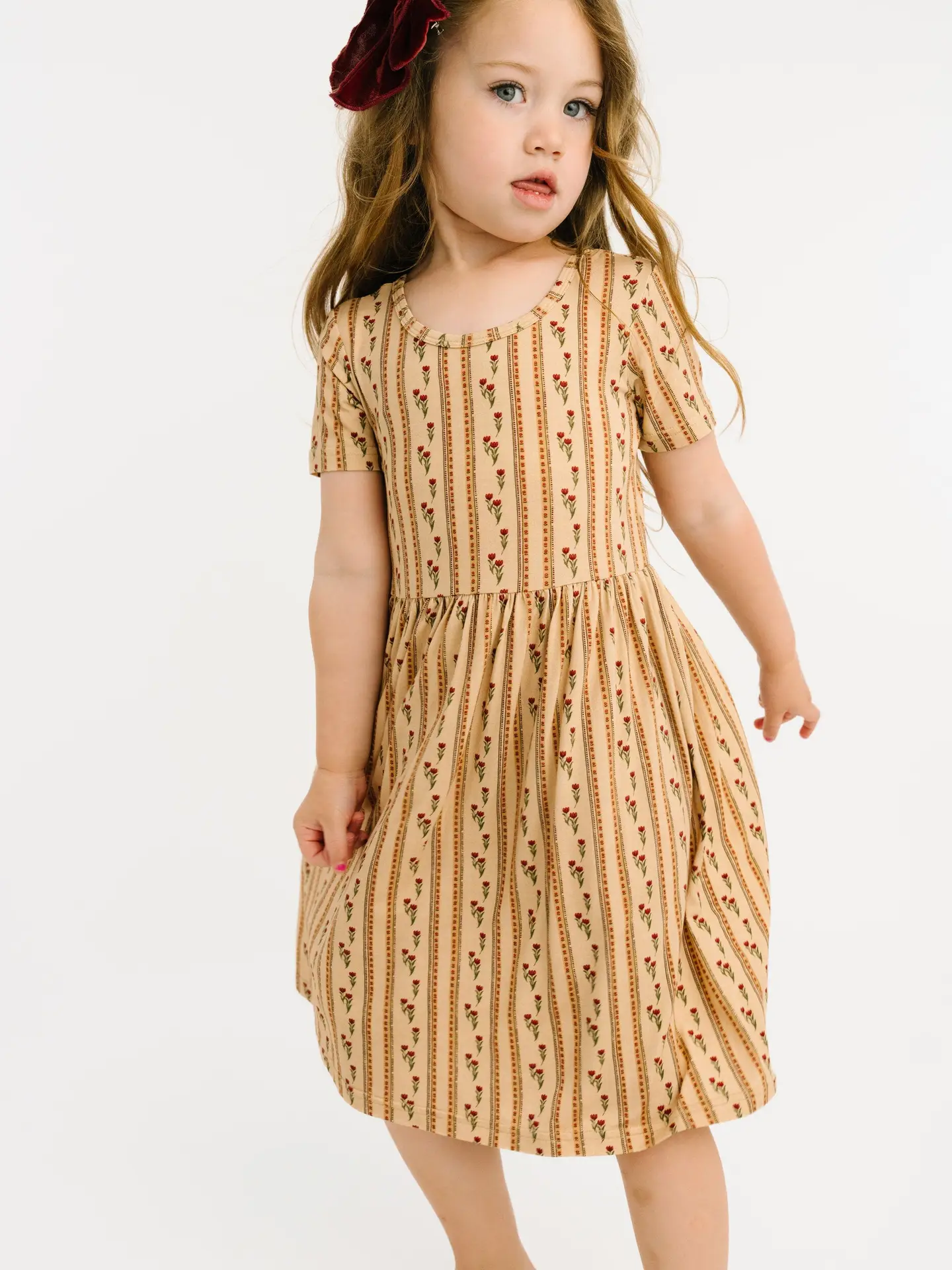 Floral Heirloom Short Sleeve Bamboo Dress