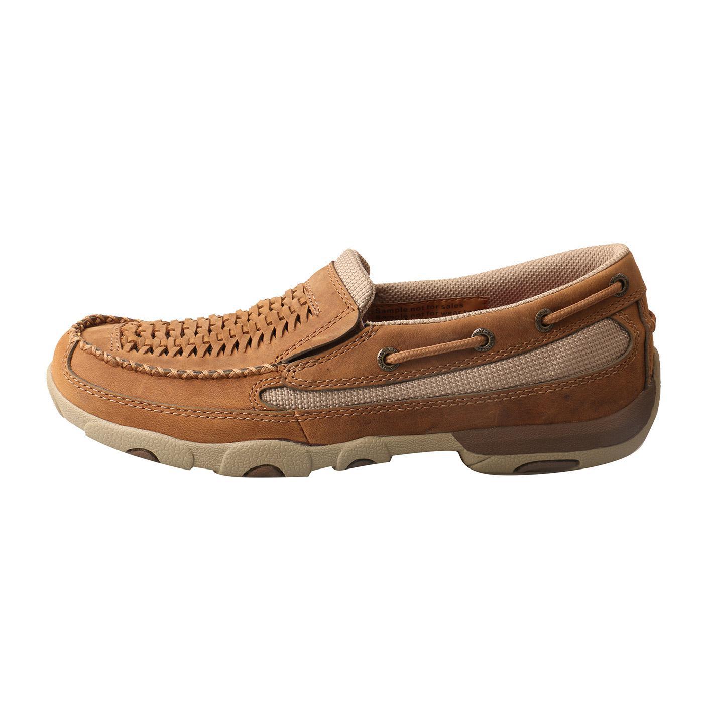 WOMENS SLIP ON DRIVING MOC - DISTRESSED SADDLE WDMS010