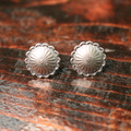 CONCHO ROUND STUD EARRINGS STYLE - 003