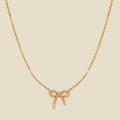 Made By Mary Bow Necklace - Gold