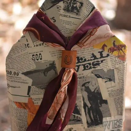 Show Day D Ring Snaffle Bit Wild Rag Scarf in Vintage Plum
