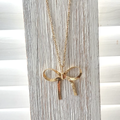 Bow Necklace Slip Knot Trendy Jewelry GOLD