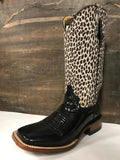 PATENT LEOPARD BLACK