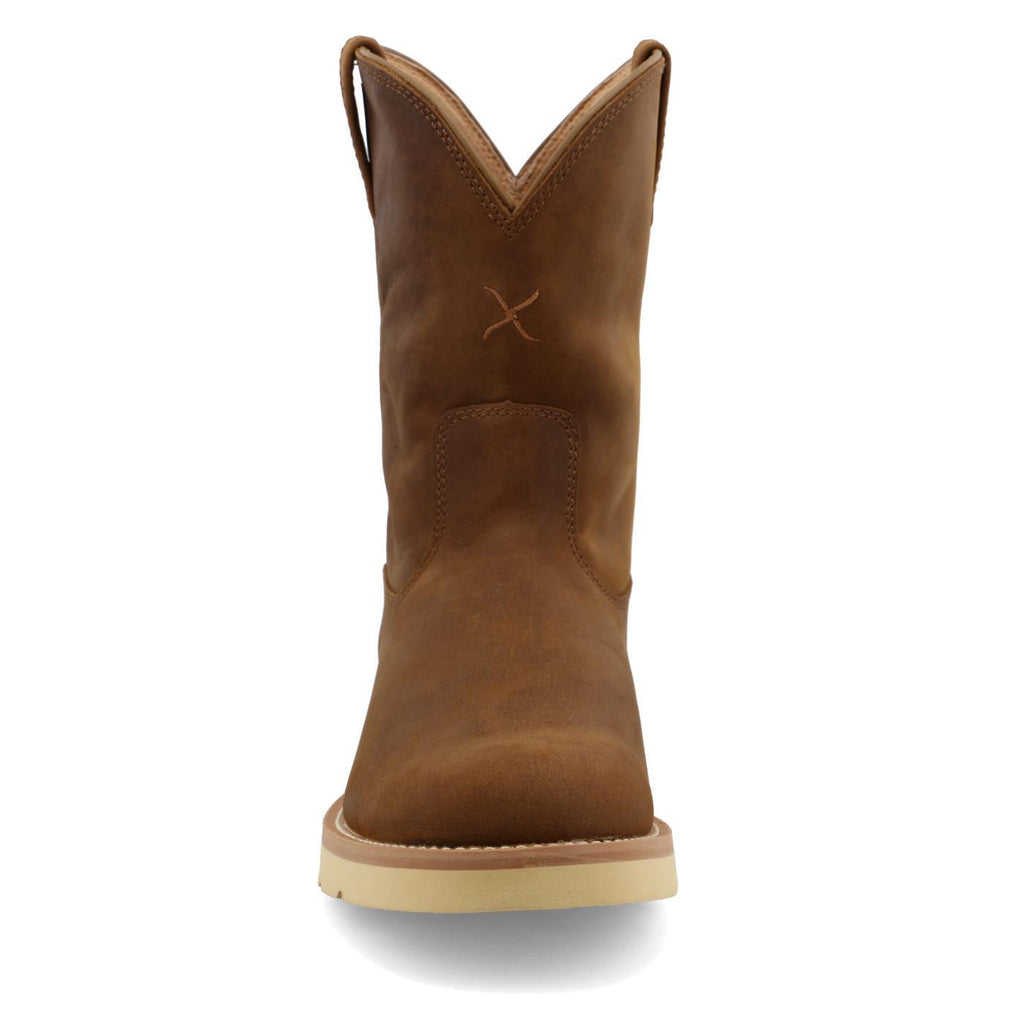 10" Work Pull On Wedge Sole Boot - Distressed Saddle & Saddle MCB0001
