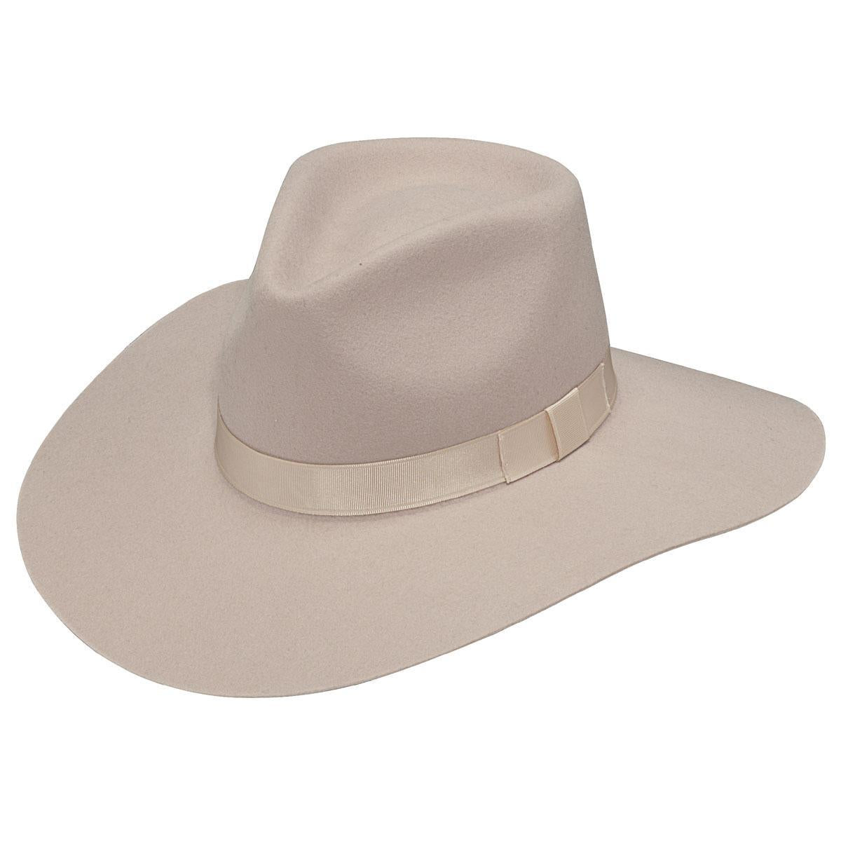 LADIES PINCH FRONT SILVER BELLY HAT