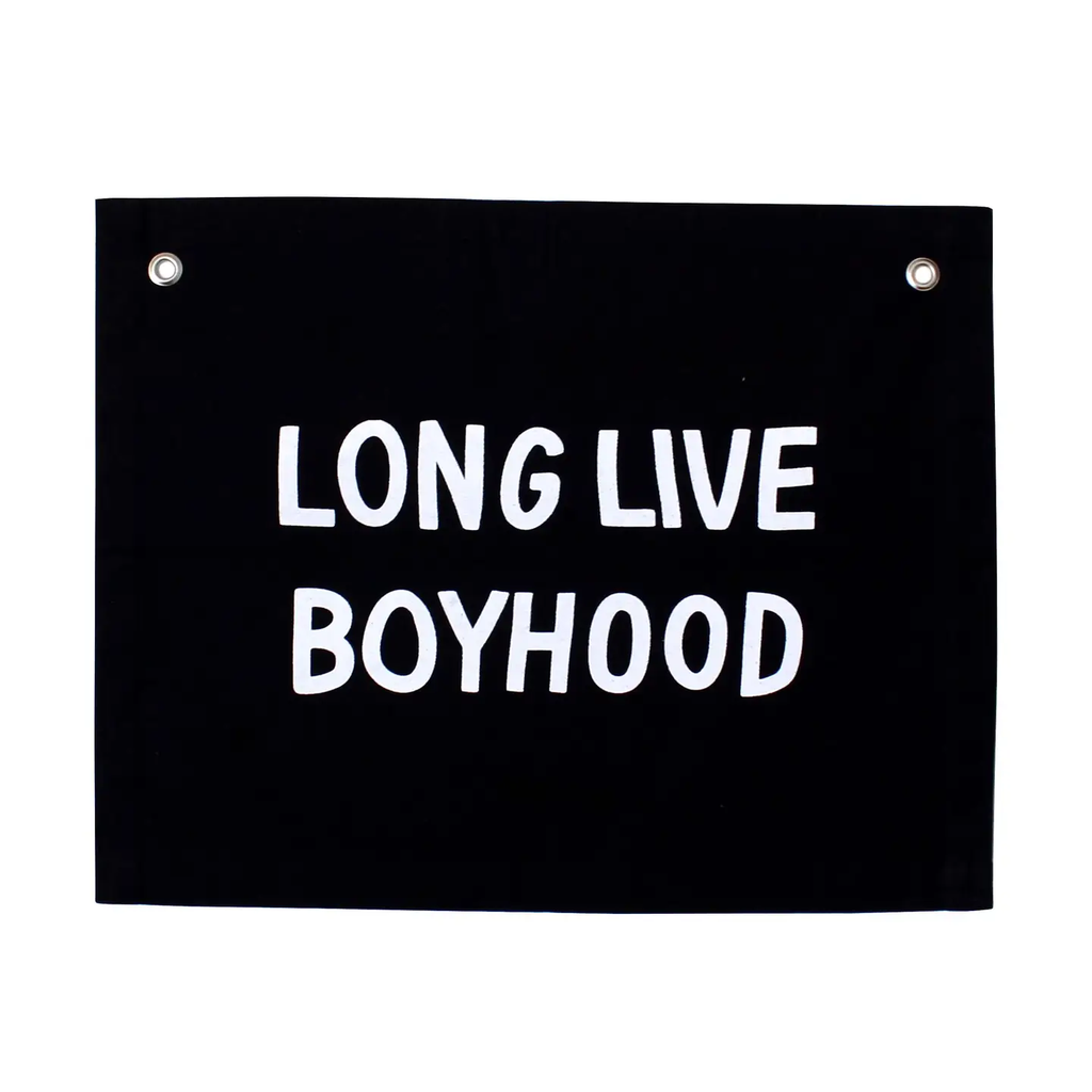 Long Live Boyhood Canvas Banner - BLACK