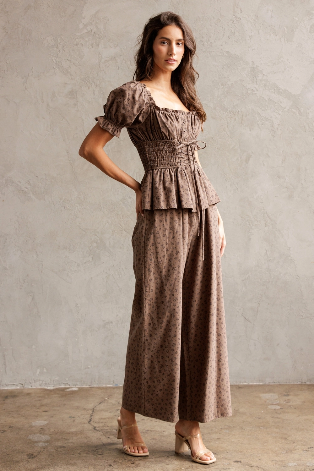 SMOCKED Waist Floral Jumpsuit