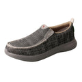 MENS SLIP ON DRIVING MOCCASINS - BLACK/WHITE MRV0004