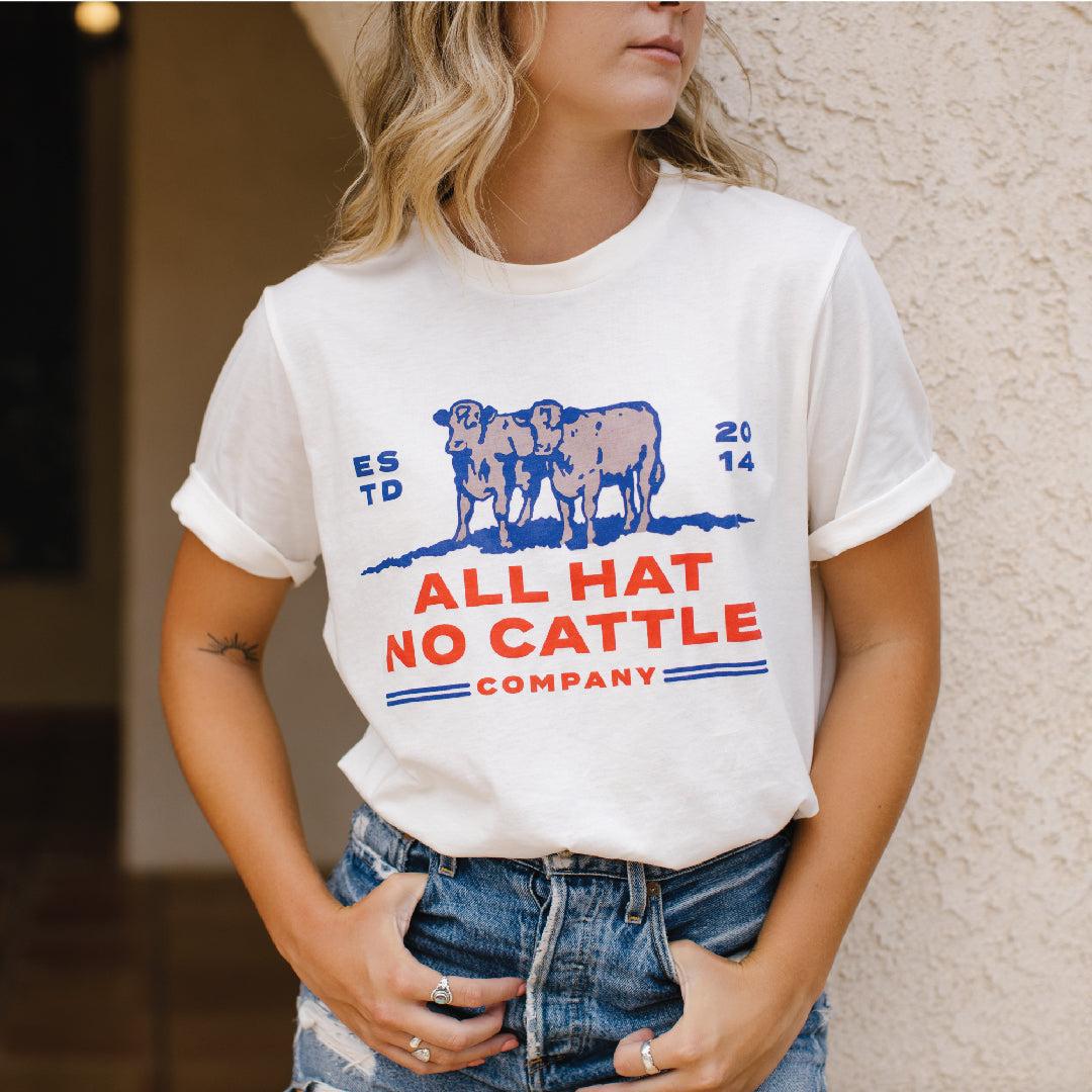 Sendero Provisions Company All Hat No Cattle T-Shirt - Vintage White
