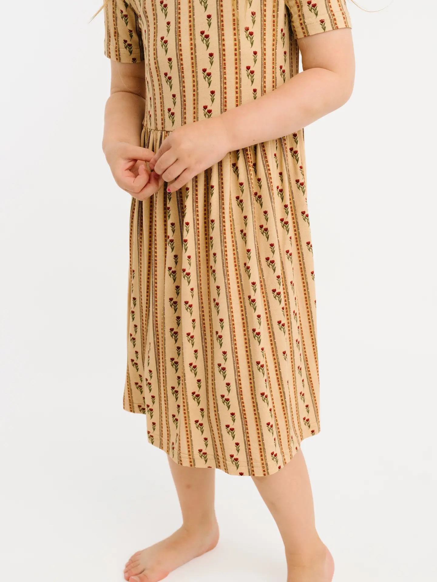 Floral Heirloom Short Sleeve Bamboo Dress