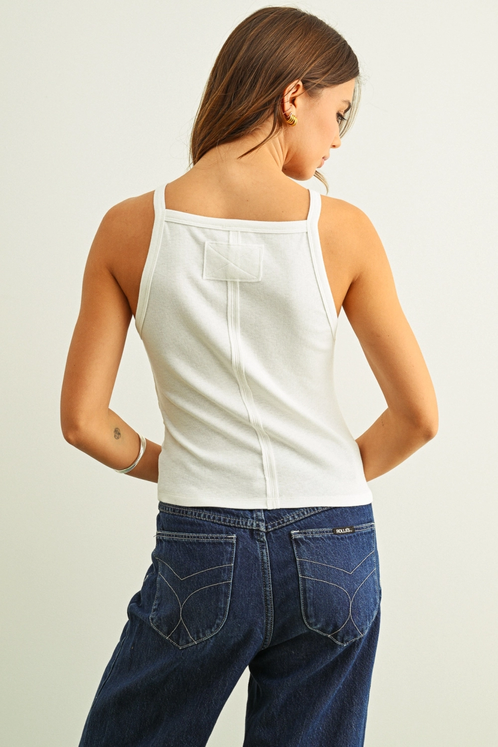 Ribbed Tank Top - White