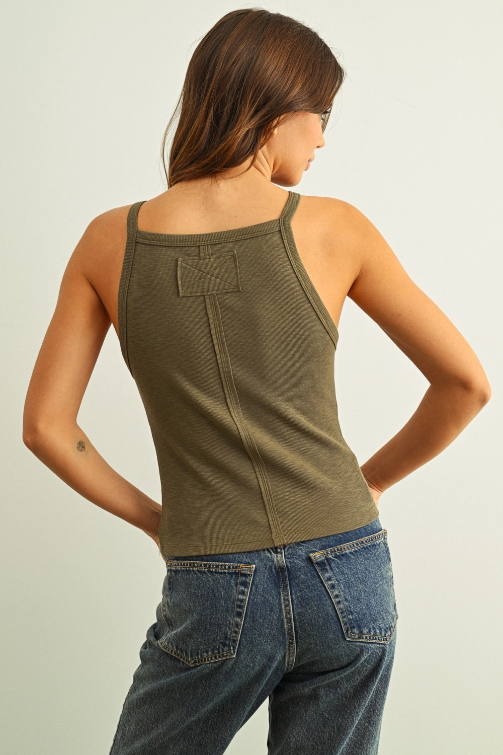 Ribbed Tank Top - Olive