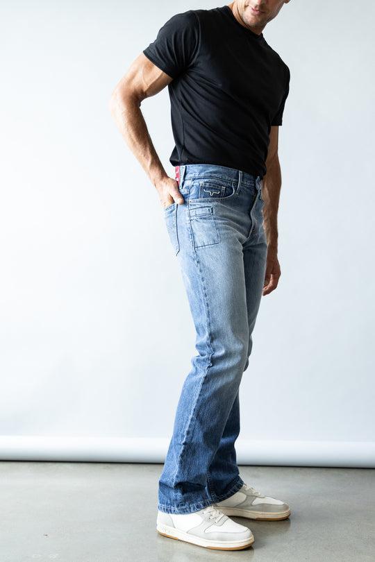 MENS KIMES JEANS - JAMES MID WASH