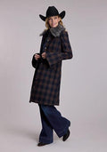WOMENS OUTERWEAR   STETSON NOVELTY SOLID 3234 WOOL PLAID BELL SLV LONG JACKET - 11-098-0539-6100