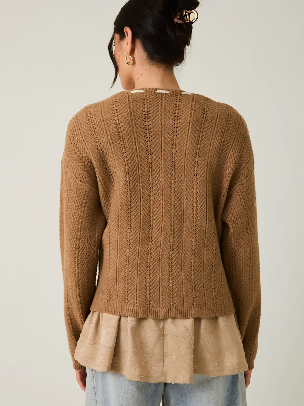 Tie Detail Sweater Cover Up