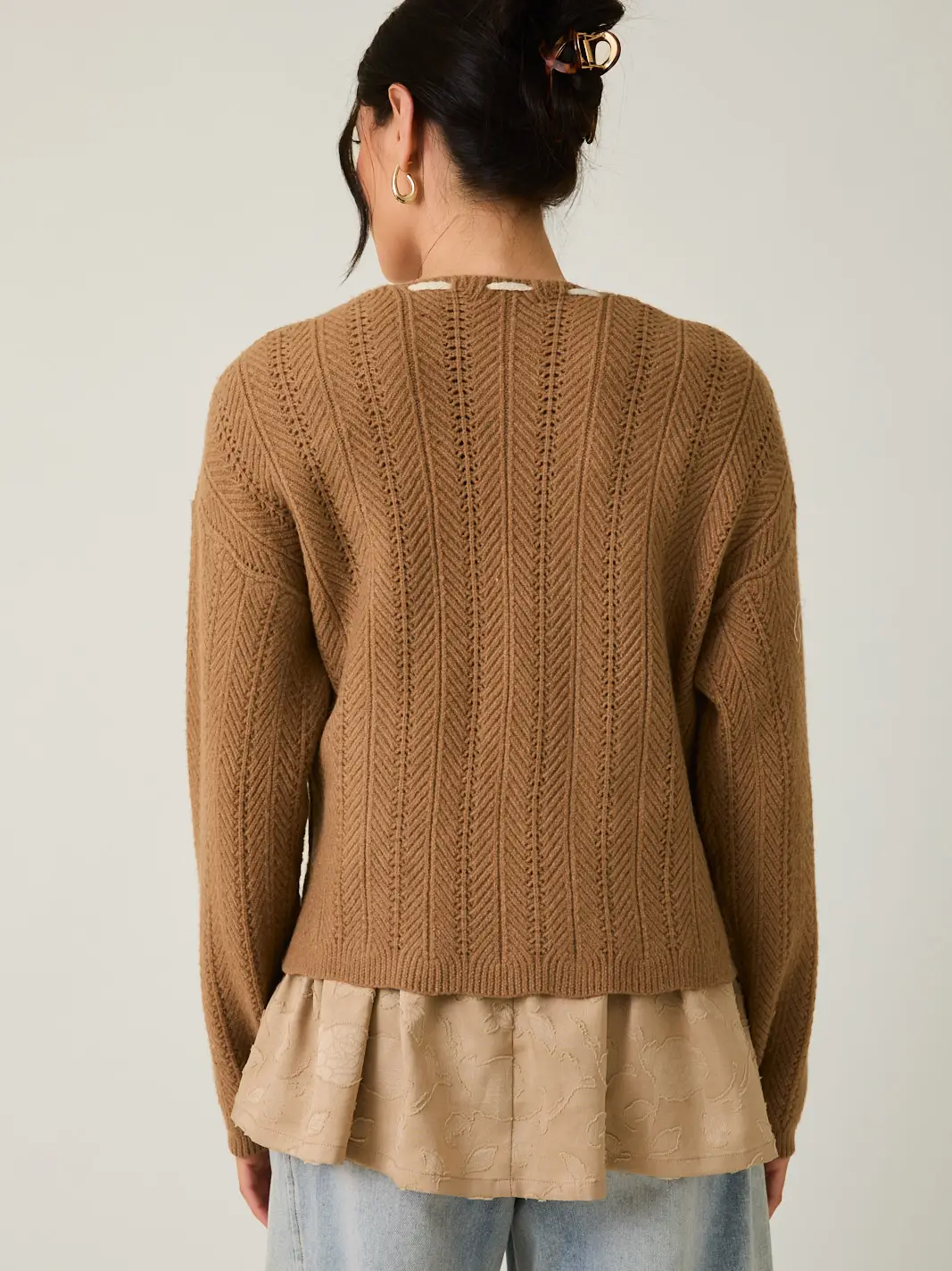 Tie Detail Sweater Cover Up
