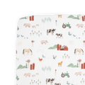 Cotton Muslin Crib Sheet - Farmyard