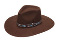 LADIES PINCH FRONT BROWN HAT
