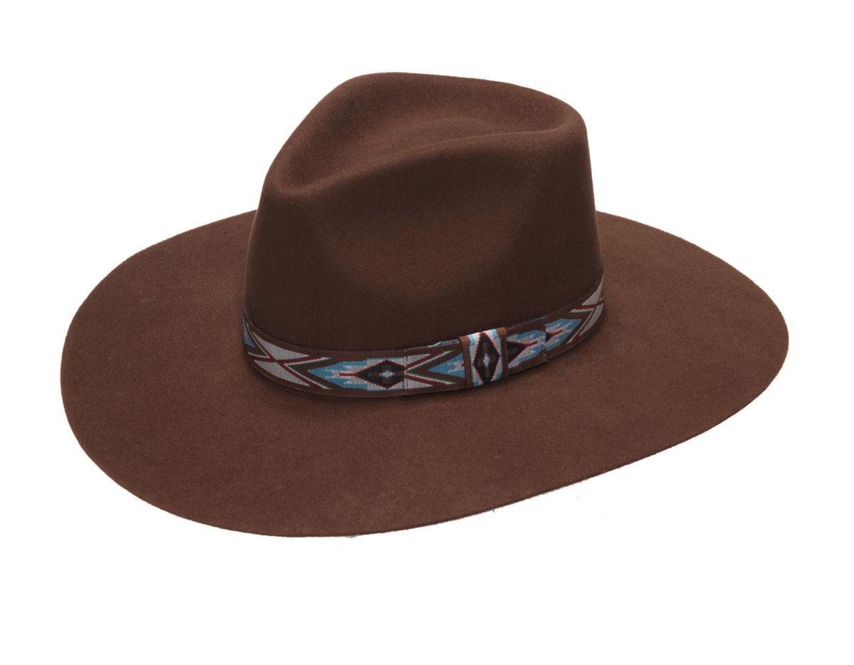 LADIES PINCH FRONT BROWN HAT
