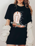 LONG LIVE COWGIRLS  GRAPHIC TOP - BLACK