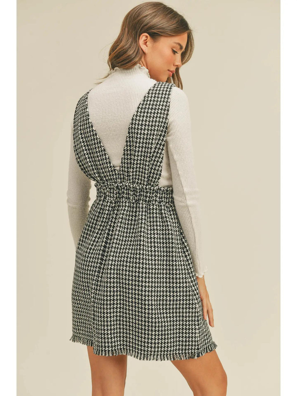 Tweed Dress - Black/White