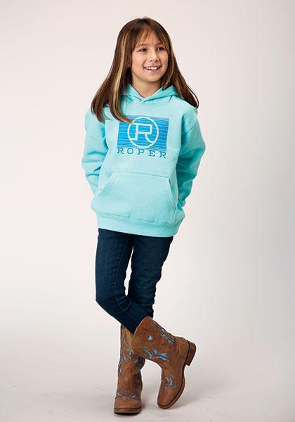 GIRLS OUTERWEAR   ROPER GIRLS L/S SWEATSHIRT W/HOOD - 03-298-0300-6619