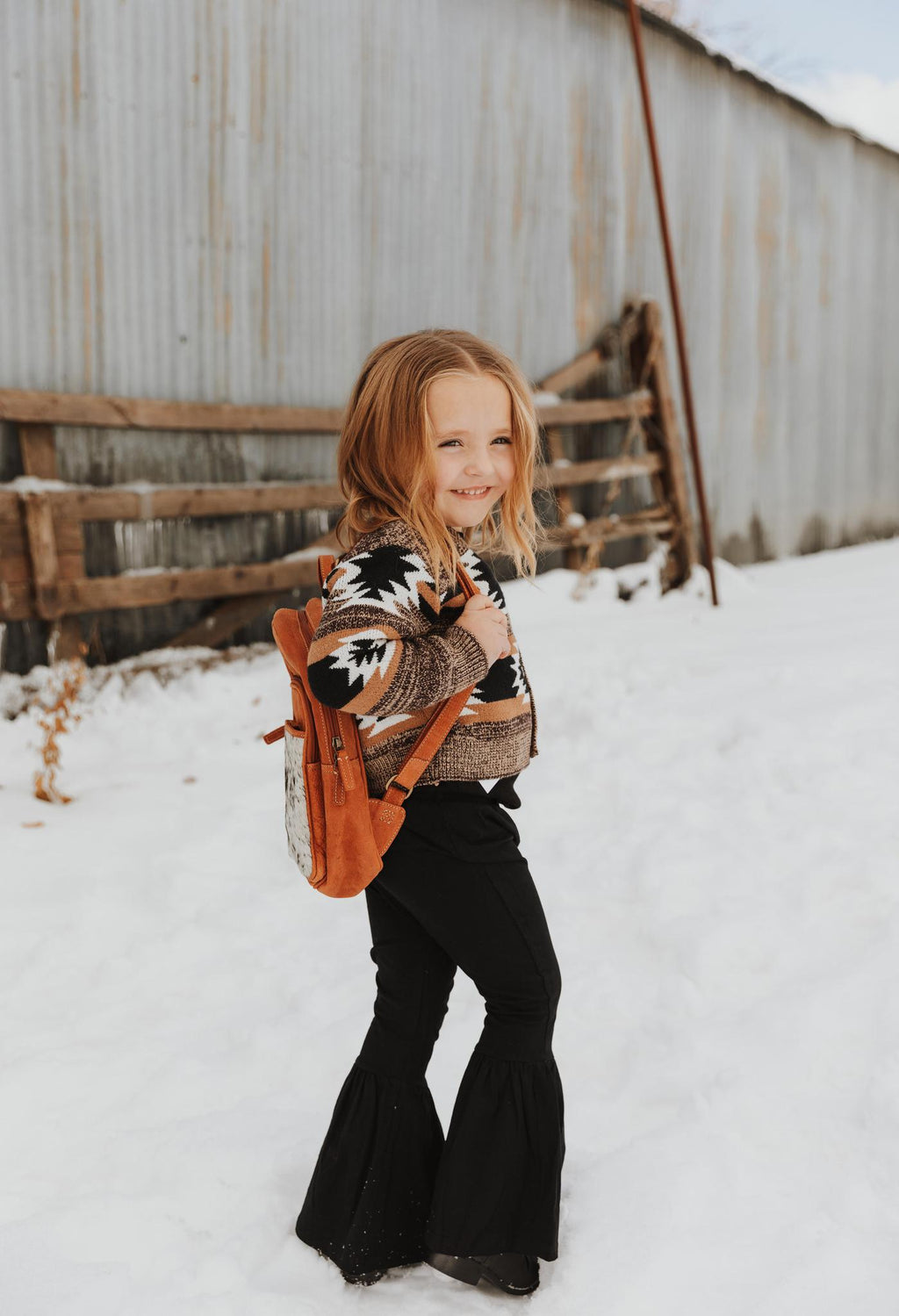 GIRLS BLACK BELL RUFFLE PANTS