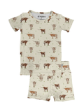 SHORT SLEEVE 2PC PJ'S - LONGHORNS