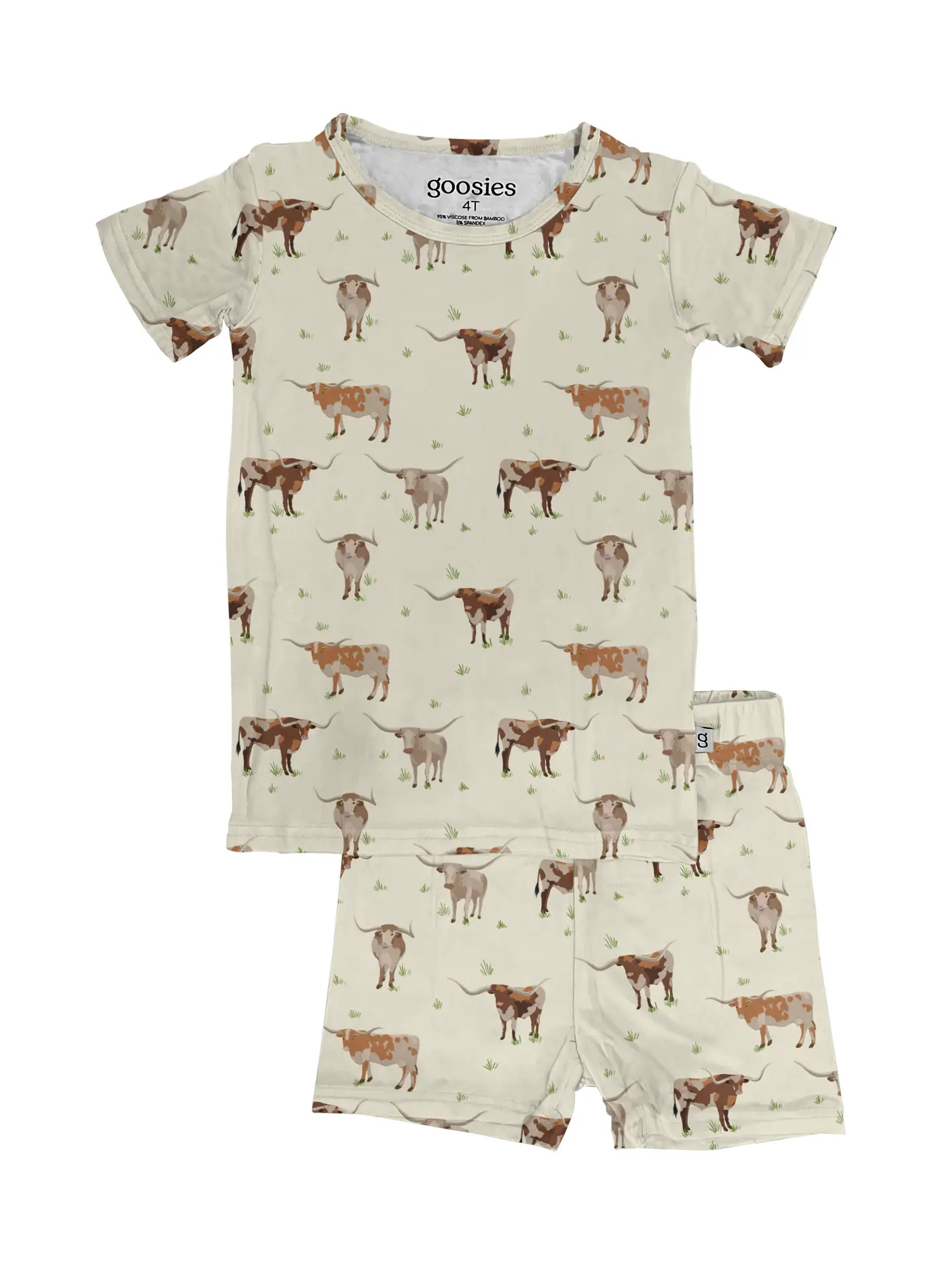 SHORT SLEEVE 2PC PJ'S - LONGHORNS