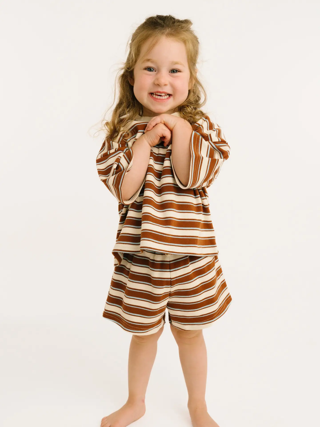 Toffee Stripe Slouchy Set