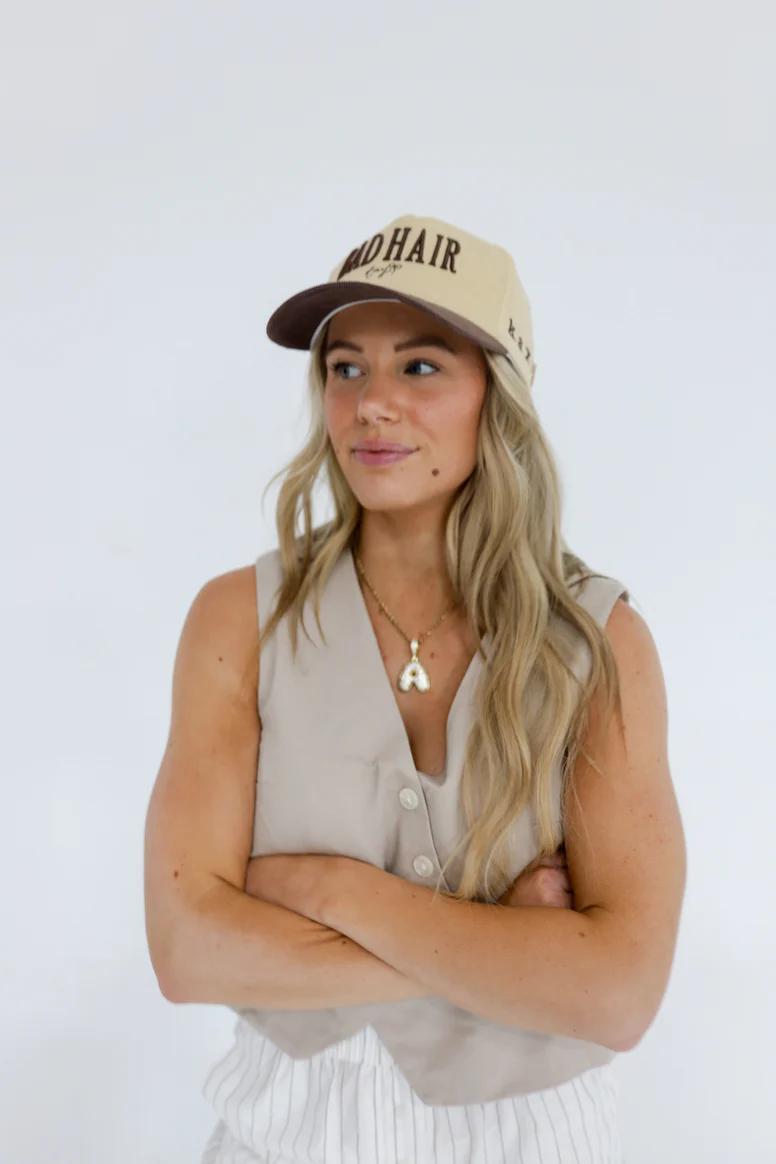 BAD HAIR DAY TRUCKER HAT - BROWN