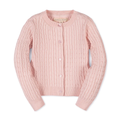 Organic Classic Cable Cardigan - PINK