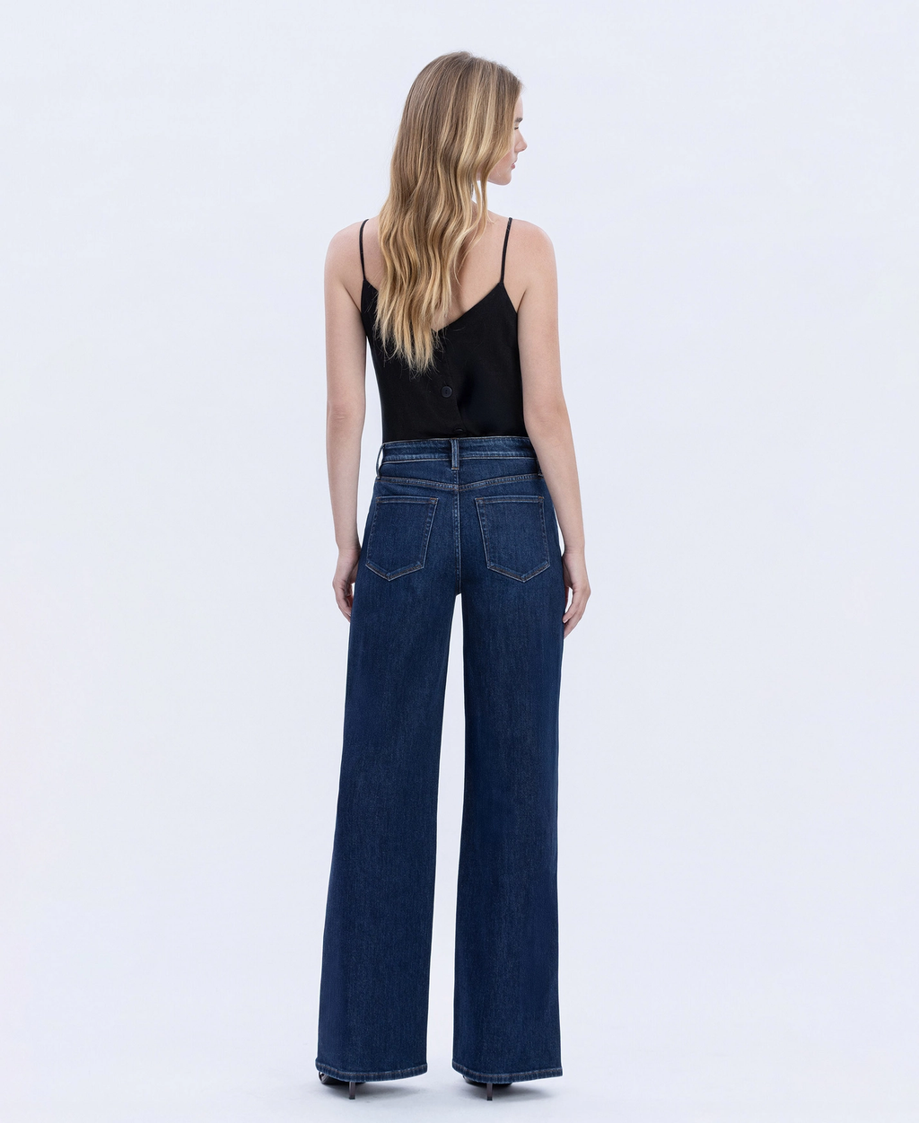 Super High Rise Full Length Wide Jeans T6937