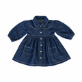 True Blue | Western Denim Long-Sleeve Dress