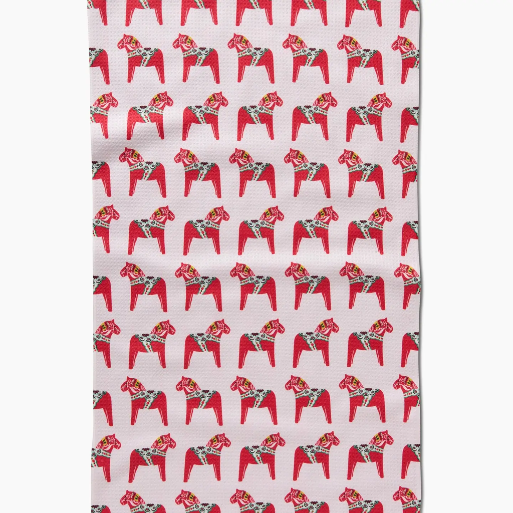 Holiday Dala Horse Tea Towel