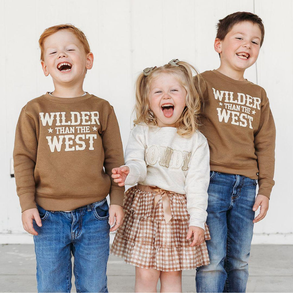 Howdy Patch Sweatshirt - Natural - Western Apparel