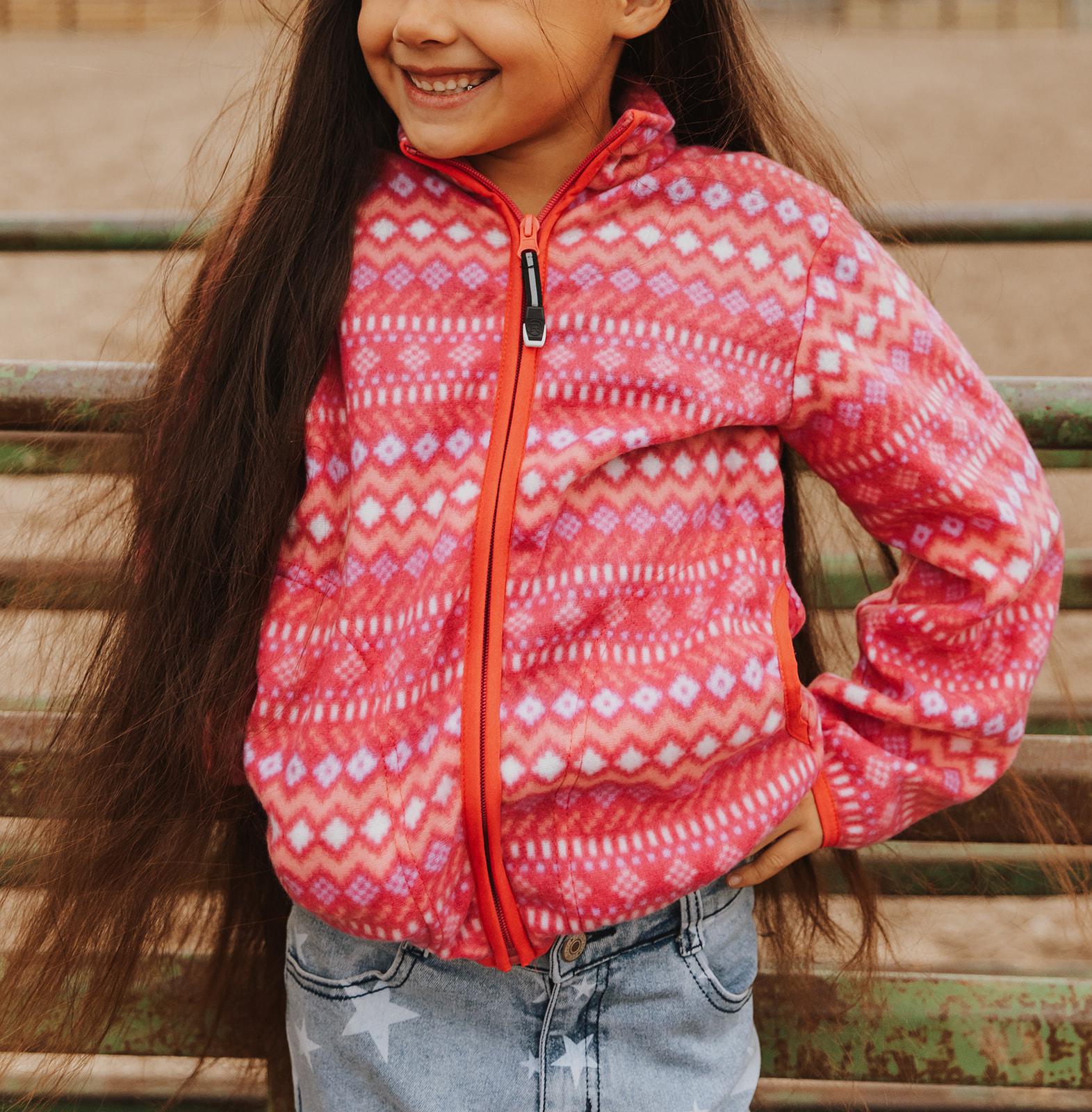 KIDS OUTERWEAR   UNISEX FLEECE JACKET  1862 ZIP FRT FLEECE JACKET - Pink