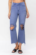 90'S VINTAGE CROP FLARE - INDIGO