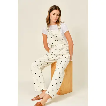 Slouchy Relax Fit Denim Overall - POLKA DOT