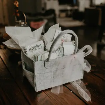 Diaper Caddy in Gray