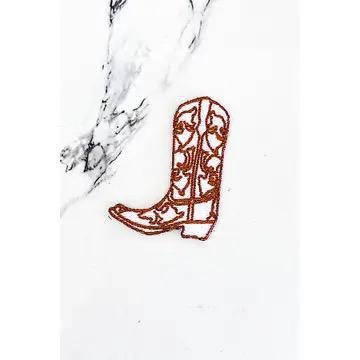 Western Boot Embroidered Patch